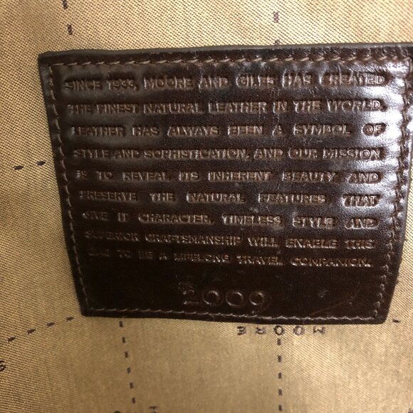 Moore & Giles Slim Portfolio Briefcase Brown Leather NEW with dust bag - Picture 3 of 12